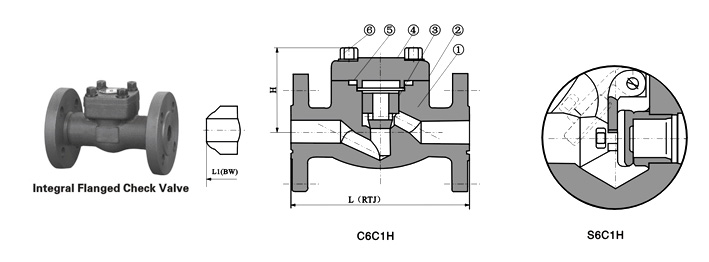 Class 150~1500 Forged Steel Flanged End Check Valve